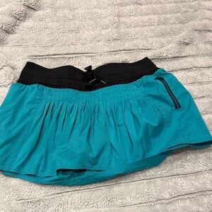Lululemon Athletica Teal and Black Skort
